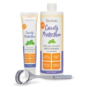 Oxyfresh Cavity Fighting Fresh Mint Mouthwash Kit Ea