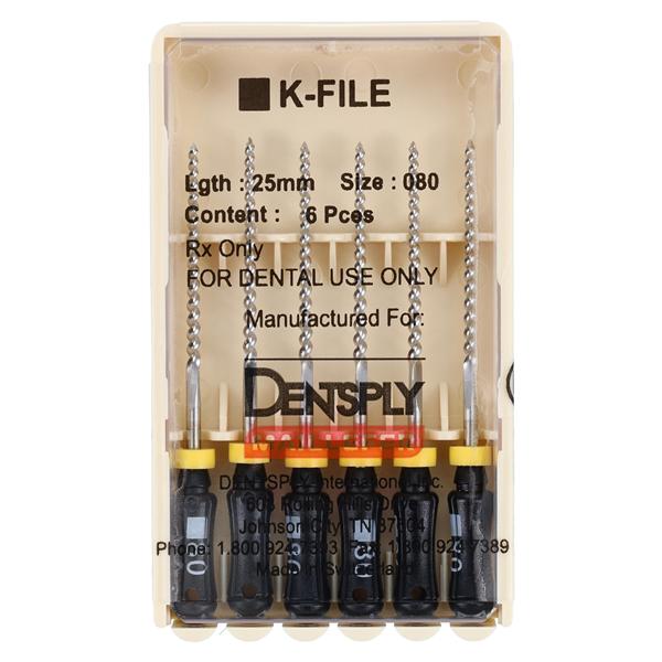 Hand K-File 25 mm Size 80 Stainless Steel Black 6/Pk