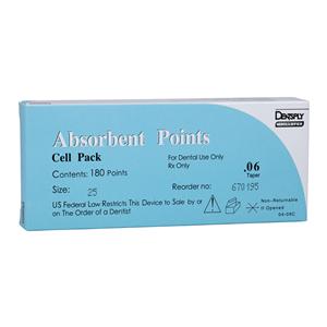 Absorbent Points Size 25 0.06 Red 180/Bx