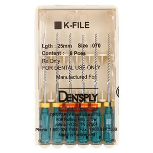 Hand K-File 25 mm Size 70 Stainless Steel Green 6/Pk