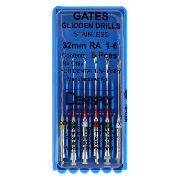 Gates Glidden Drill 32 mm Size 1-6 6/Pk