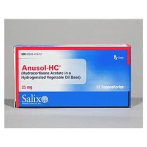 Anusol HC Rectal Suppository 25mg Unit Dose 12/Bx
