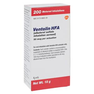 Ventolin Inhalation Aerosol Inhaler 18gm Ea