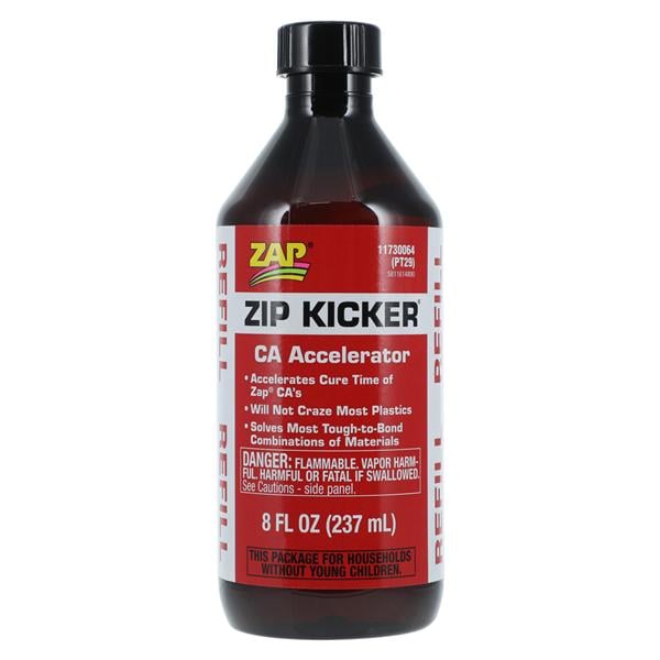 Zip Kicker Adhesive 8oz/Bt