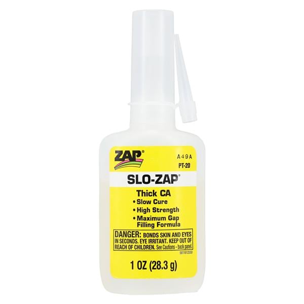 Slo Zap Adhesive Yellow 90 Seconds 1oz/Bt