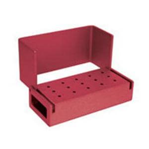 Bur Block Aluminum 15 Hole Red Swivel Top Ea