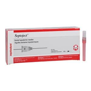Septoject Needle Plastic Hub 25 Gauge Long Red 100/Bx