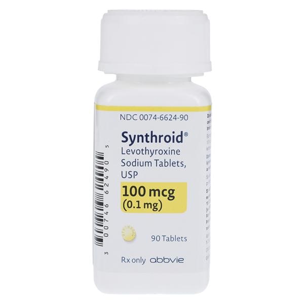 Synthroid Tablets 100mcg Bottle 90/Bt