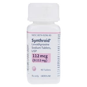 Synthroid Tablets 112mcg Bottle 90/Bt