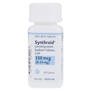 Synthroid Tablets 150mcg Bottle 90/Bt