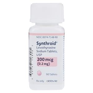 Synthroid Tablets 200mcg Bottle 90/Bt