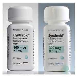 Synthroid Tablets 300mcg Bottle 90/Bt