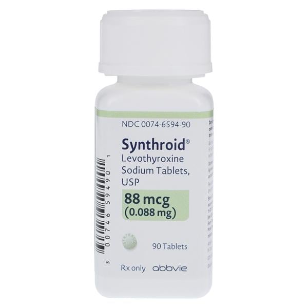 Synthroid Tablets 88mcg Bottle 90/Bt
