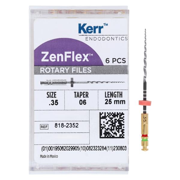 ZenFlex Shaping File 25 mm Size 35 Nickel Titanium .06 6/Pk