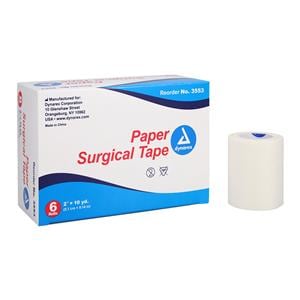 Surgical Tape Paper 2"x10yd White Non-Sterile 6/Pk