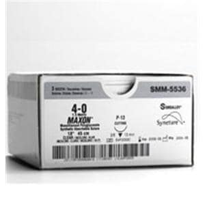 Maxon Suture 5-0 18" Polyglyconate Copolymer Monofilament P-12 Clear 36/Ca