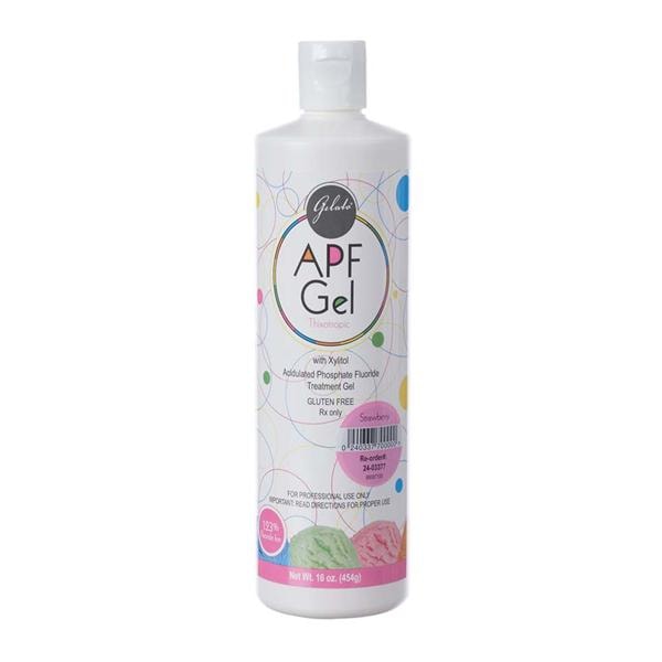 Gelato 60 Second Fluoride Gel 1.23% APF Strawberry 16oz/Bt