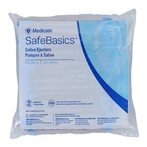 SafeBasics Saliva Ejectors Clear Blue Tip 105/Bg