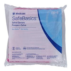 SafeBasics Saliva Ejectors Pink Pink Tip 105/Bg