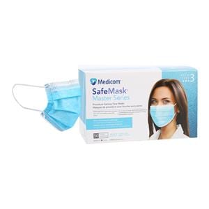 SafeMask Master Series Procedure Mask ASTM Level 3 Ocean Surf Adult 50/Bx, 10 BX/CA