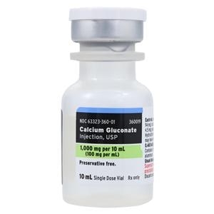 Calcium Gluconate Injection 100mg/mL SDV 10mL/Vl