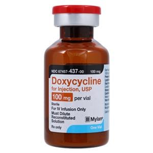 Doxycycline Injection 100mg/vl Powder SDV 1/Vl, 50 VL/CA