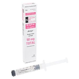 Lidocaine HCl Injection 1% Preservative Free Cardiac Use Ansyr Syringe 5mL Each