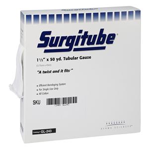 Surgitube Gauze Bandage Cotton 1.5"x50yd White Non-Sterile Rl