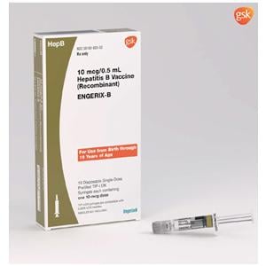 Engerix-B Hepatitis B Pediatric Injectable 10mcg PFS 0.5mL 10/Pk