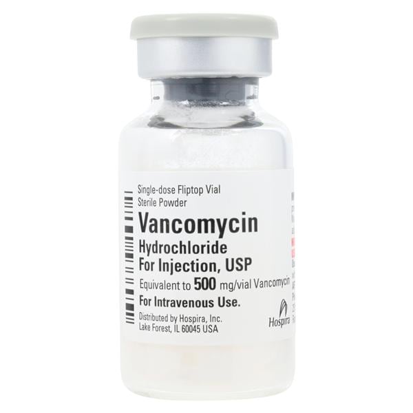 Vancomycin HCl Injection 500mg/vl Powder SDV Ea