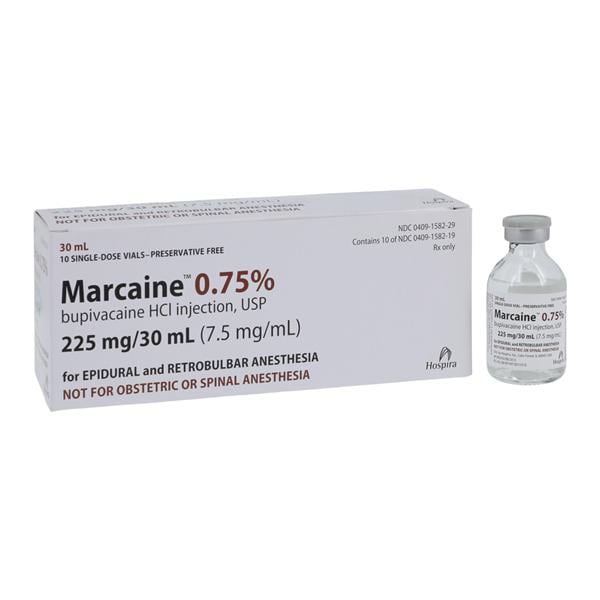 Marcaine Injection 0.75% Preservative Free SDV 30mL 10/Bx