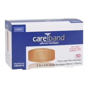 Careband Strip Bandage Elastic/Fabric 2x4" Tan Sterile 50/Bx