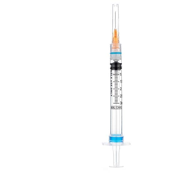 Syringe/Needle 3cc 25gx5/8" InviroSnap Safety 100/Bx, 8 BX/CA