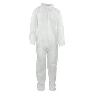 Staff Coverall Spunbonded Polypropylene 2X Large White 5/Bg, 5 BG/CA