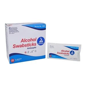 Prep Swabstick Isopropyl Alcohol 70% 3's 4", 10 BX/CA