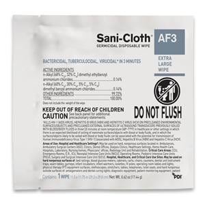 Sani-Cloth AF3 Germicidal Wipes X-Large Individual Packets 50/Bx