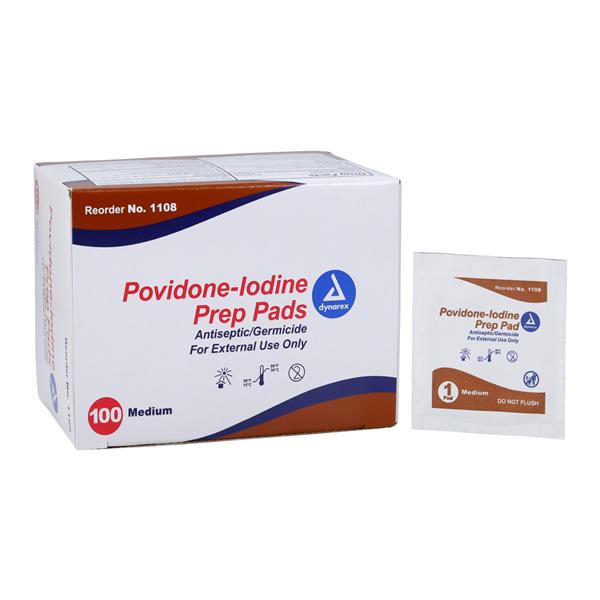 Prep Pad PVP Iodine 10% Medium, 10 BX/CA