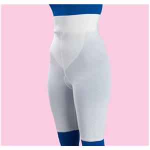 Compression Girdle Above Knee/High Waist Large White