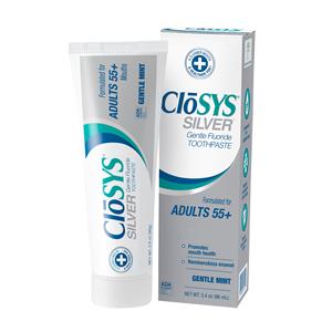 CloSYS Silver Toothpaste 3.4 oz Gentle Mint Ea