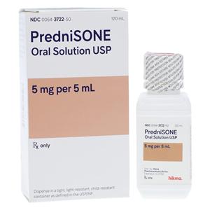 Prednisone Oral Solution 5mg/5mL Bottle 120ml Ea