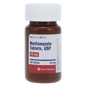 Methimazole Tablets 10mg Bottle 100/Bt