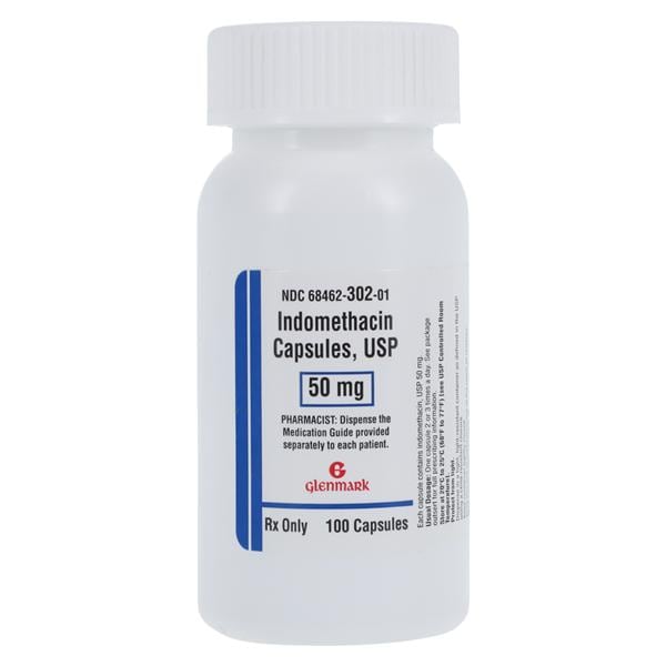 Indomethacin Capsules 50mg Bottle 100/Bt