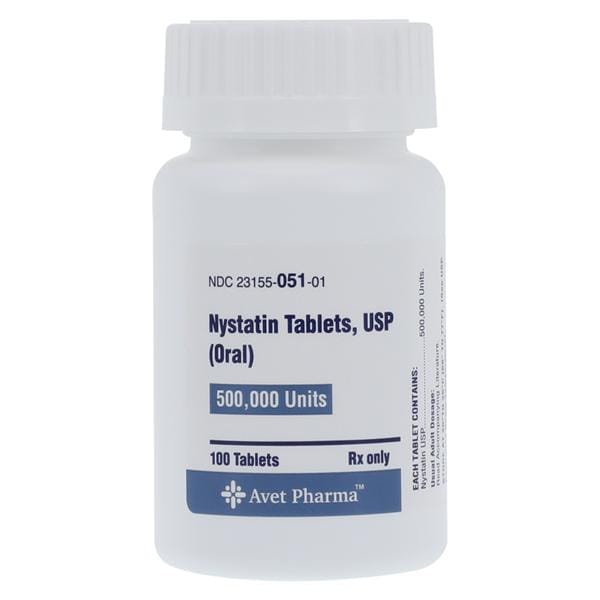 Nystatin Tablets 500,000U Bottle 100/Bt