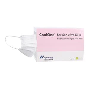 CoolOne Mask ASTM Level 1 Anti-Fog White 50/Bx, 10 BX/CA