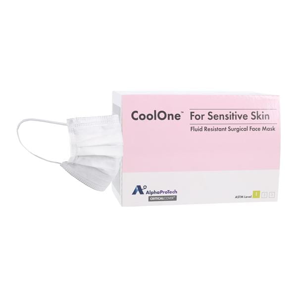 CoolOne Mask ASTM Level 1 Anti-Fog White 50/Bx