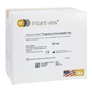 Instant-View hCG Urine Test Cassette CLIA Waived 25/Bx