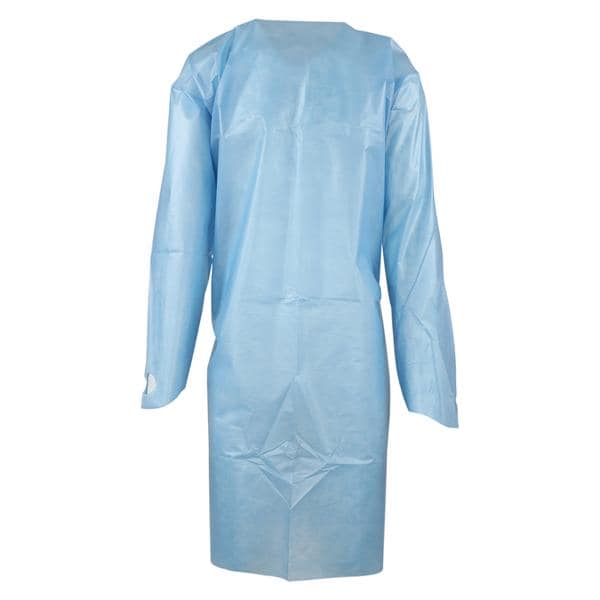 Isolation Gown AAMI Level 4 Coated Polypropylene Universal Blue 10/Pk