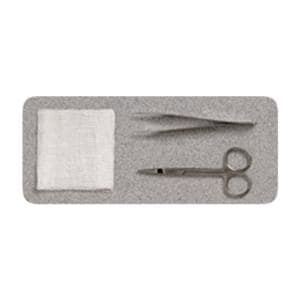 Suture Removal Tray Gauze/Scissors/Forceps Adson 4-3/4" Serrated