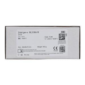 Zolid Gen-X Zirconia Disc BL3 98x18 Ea