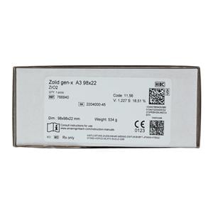 Zolid Gen-X Zirconia Disc A3 98x22 Ea